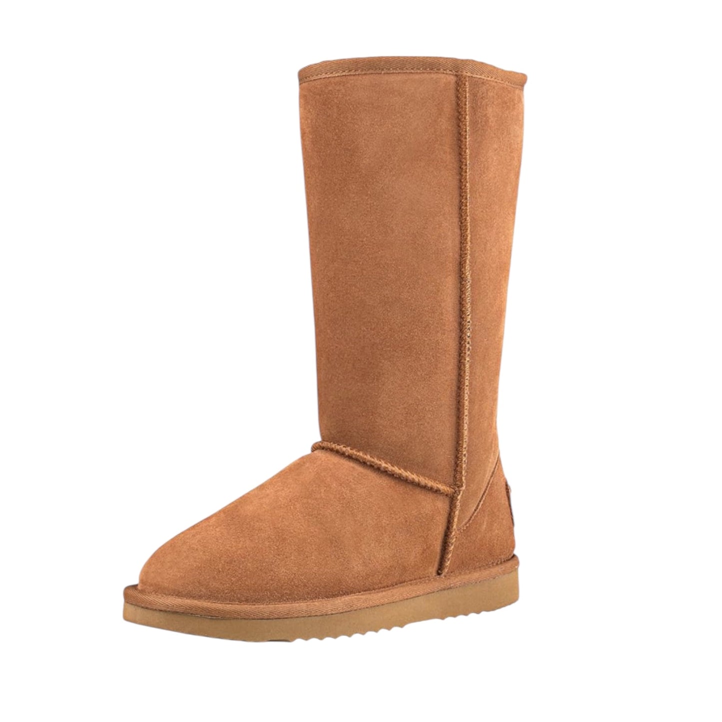 Bottes de neige hautes classiques en cuir Shenduo pour femme