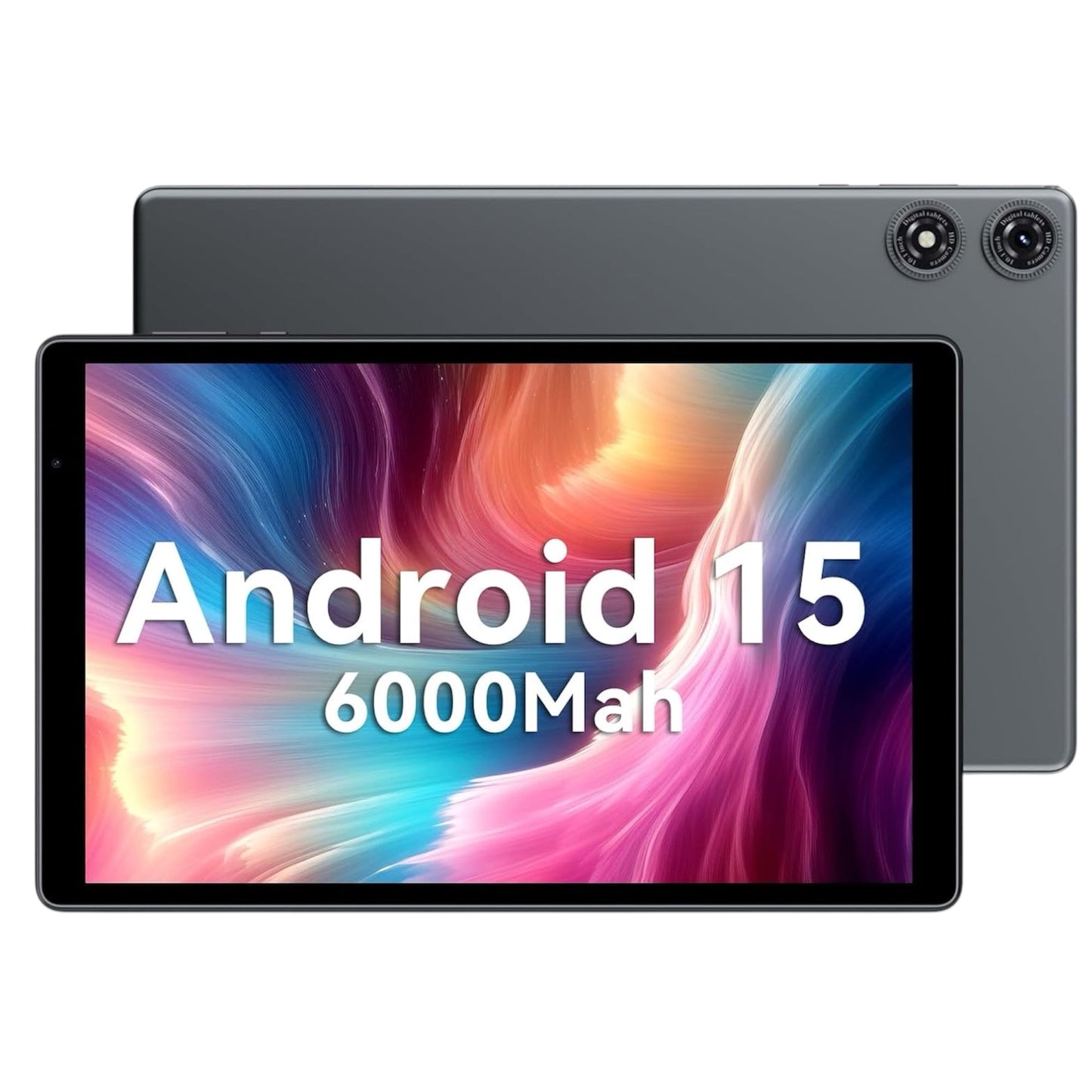 PRITOM Inch Android 15 Tablet, 8GB RAM, 6000Mah, Expand to 1024GB, Penta-Core Processor, 10 Inch Tablet, Android Tablets HD IPS Screen, Camera, Wi-Fi, Bluetooth, Tablet Pc(Gray)