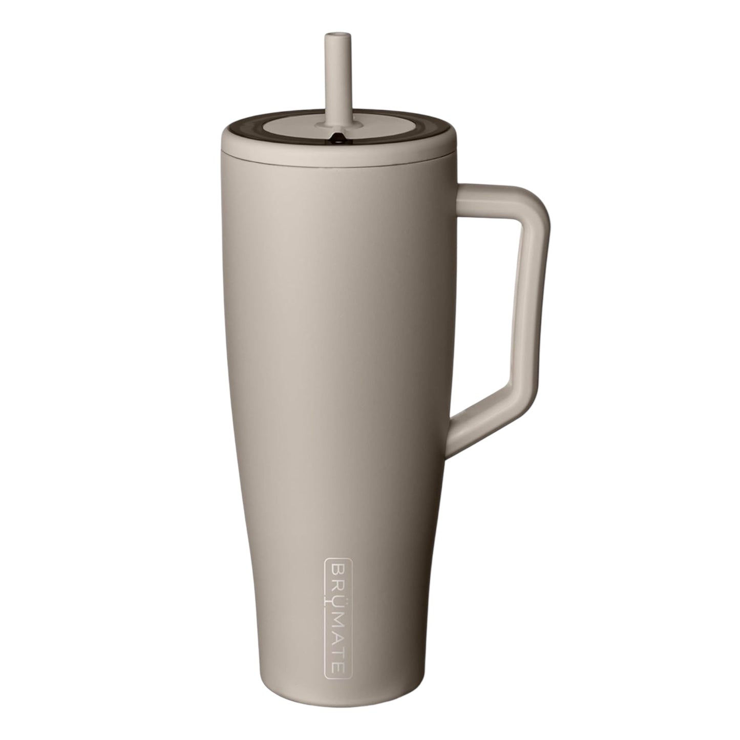 BrüMate 1.2L Tumbler with Straw and Lid | 100% Leakproof | Cold for 24 Hours | 40Oz Metal Water Bottle with Handle | Insulated Cup | Stainless Steel Travel Gym Mug (Mocha)