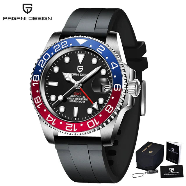 V3 GMT Men’s Luxury Automatic Watch – 40MM Sapphire Stainless Steel Waterproof