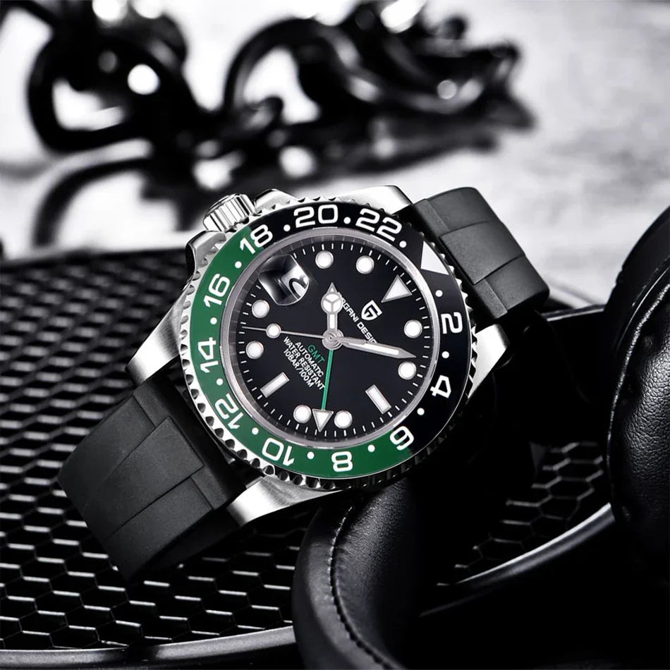 2025 Men’s Mechanical Automatic Watch – Sports Diver Series with Luminous Display
