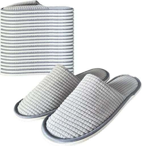 10 paires de pantoufles jetables – Unisexe antidérapantes lavables en velours de coton épais