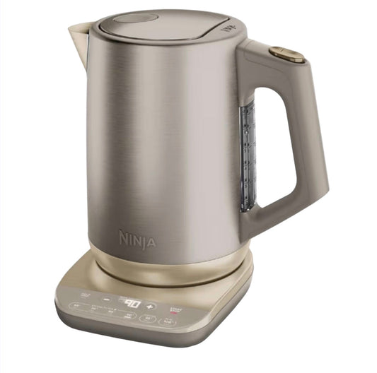 Perfect Temperature Kettle, 1.7L, with Temperature Control, LED Display, Easy to Use Kettle with Rapid Boil and Temperature Hold, Stone/Gold KT201UKSTGD