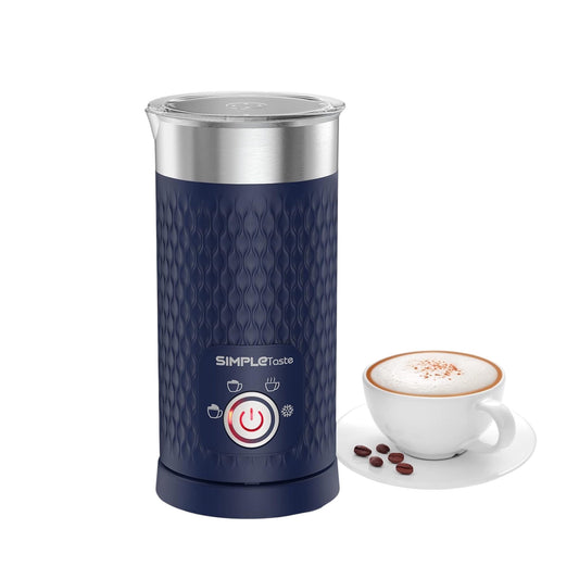 SIMPLETASTE Electric Milk Frother, Automatic Frother and Milk Steamer, 4-In-1 Electric Milk Steamer, Hot and Cold Foam Maker for Coffee, Cappuccinos, Macchiato, Latte