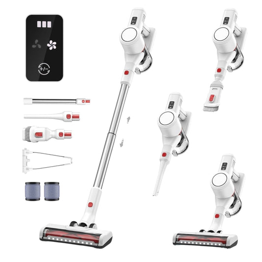 Syntecno Cordless Vacuum Cleaner Stick Vacuums - Electric Brooms Powerful Lightweight Vaccum Cleaners Upright Handheld Rechargeable Lithium-Ion Battery Wireless for Home Hardwood Floor Carpets Car