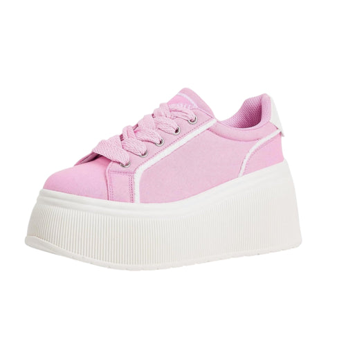 LUCKY STEP Baskets compensées en toile pour femme
Décontracté, Classique, Compensé, Coupe basse, Toile, Rétro