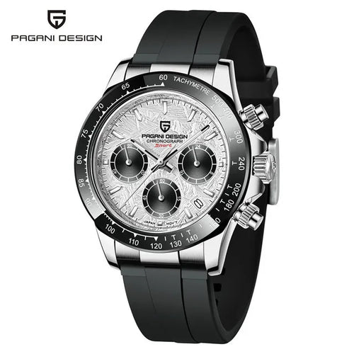 Men’s 40mm Quartz Chronograph Watch – Sapphire Stainless Steel Waterproof