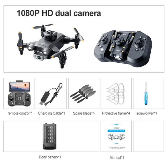 V30 Mini Drone 4K Professional 1080P HD Aerial Dual Camera Wifi FPV Remote Control Quadcopter RC Helicopter Toy Gift