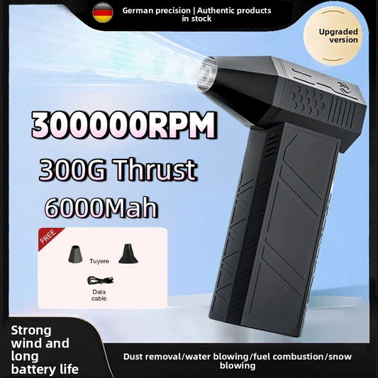 Violent Fan 400000RPM Powerful Air Blower Vacuum Dust Cleaner Type-C Charging Strong Winds 53M/S Brushless Turbo Jet Blower ﻿